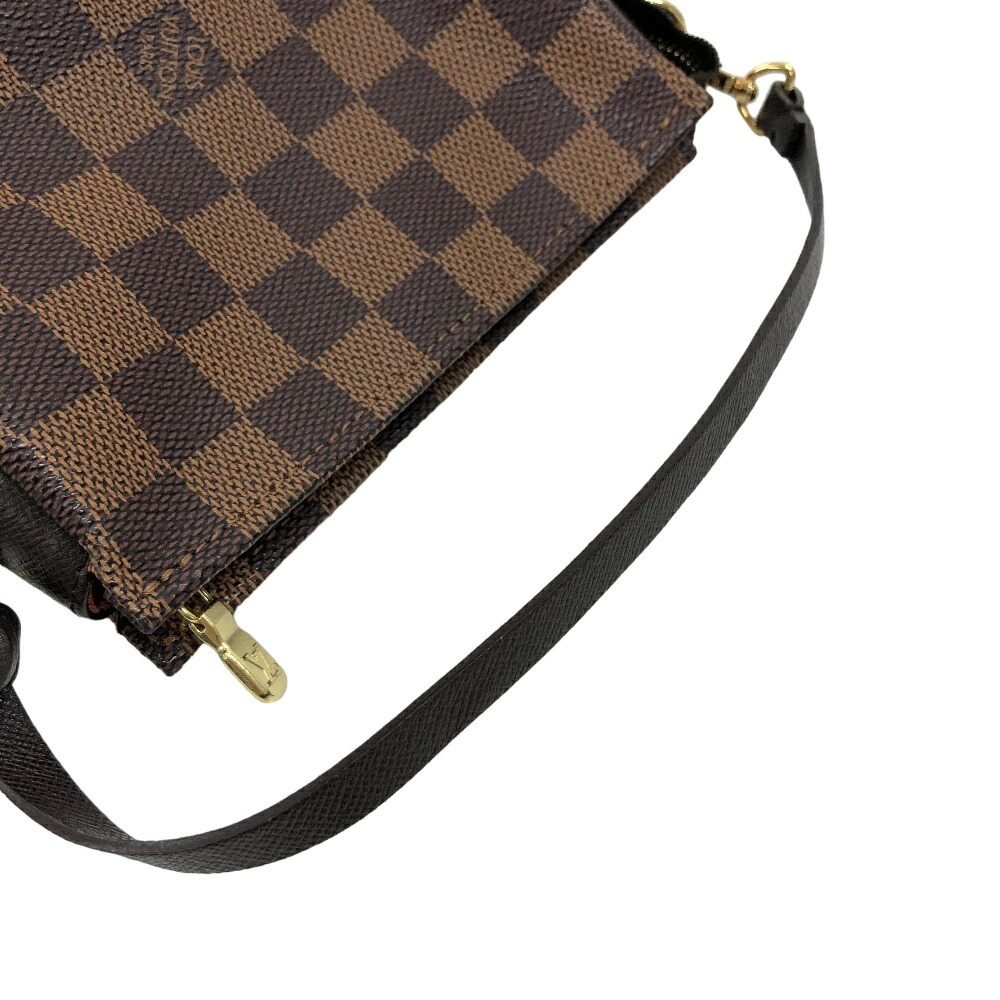 LOUIS VUITTON Trousse Makeup Damier Handbag Brown
